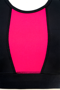 เสื้อชั้นในกีฬาสำหรับผู้หญิงแบบสองด้าน สายไขว้ ตกแต่งด้วยผ้าตาข่าย ลายเรียบ/ลายพิมพ์ สำหรับโยคะ - Product Image 3