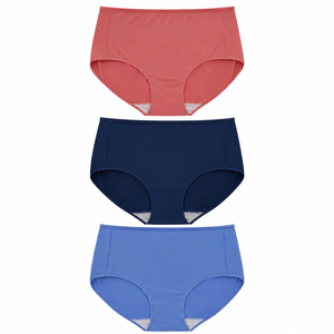 Lot de 6 culottes taille basse pour femme, couleurs unies, sans coutures, en spandex/polyester, respirantes, lavables en machine, tricotées - Product Image 2