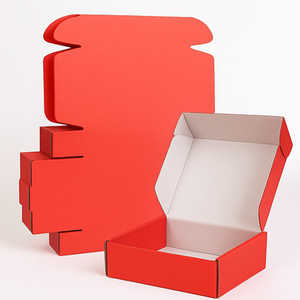 Chic Custom Logo Red Corrugated Cosmetic Mailer Box Premium <b>Paper</b> Packaging for Beauty Products Gifts and Ecommerce Shipping - Product Image 2