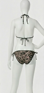 Conjunto de Bikini de Dos Piezas con Estampado de Encaje Sublimado Personalizado, Traje de Baño Halter - Product Image 3