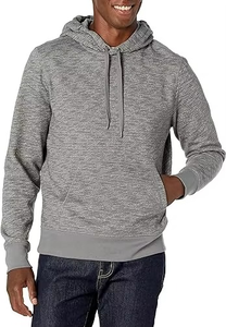 <b>Mens</b> <b>Grey</b> Embroidered Winter Pullover Hoodie Soft Fleece Kangaroo Pocket Cotton Polyester Casual <b>Sweatshirt</b> Regular Fit - Product Image 3