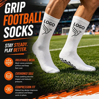 Chaussettes de football personnalisées à forte valeur ajoutée Chaussettes à prise en main d'usine Chaussettes antidérapantes