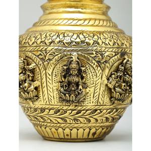 Exótico Kalash Ashtalakshmi de la India de 6 pulgadas en jarrón de latón, procedente de la India - Product Image 3