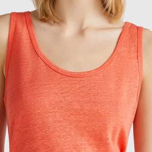 Women's <b>Coral</b> Knitted Tank <b>Top</b> Scoop Neck Solid Color Casual Style Regular Length - Product Image 2
