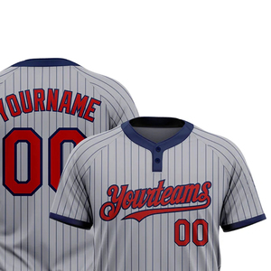 Camiseta de Béisbol Personalizada SAKYA, Franjas Grises de tu Equipo, Manga Corta, para Hombre, 100% Poliéster, Secado Rápido, Impresión Digital 3D, Verano - Product Image 6