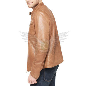 Chaqueta de Cuero para Hombre de Alta Calidad, Estilo Urbano, Acabado Premium, Chaqueta de Cuero Vintage para Hombre para Uso en Exteriores - Product Image 3