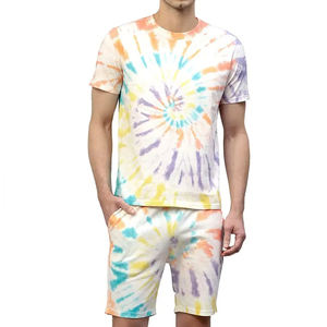 Conjuntos de Camiseta y Pantalones Cortos de Verano de Alta Calidad para Hombre, Estilo Casual, Color Sólido, con Estampado Personalizado, Última Moda en Ropa de Manga Corta - Product Image 1