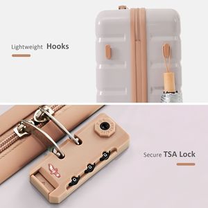 Set di valigie da viaggio in 3 pezzi con blocco TSA 20 24 da 28 pollici, ruote Spinner da 360 gradi, completo dorato grigio chiaro - Product Image 2