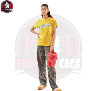 Camisetas de Manga Corta para Mujer, Color Amarillo, Totalmente Personalizadas, Verano, Tacto Suave, Alta Calidad, 100% Algodón - Nueva Llegada, Buena Venta - Product Image 4