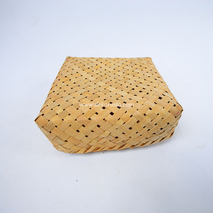 Natural <b>Bamboo</b> Woven Storage Box Flexible Handmade Basket for Food Storage Home <b>Craft</b> Gift - Product Image 3