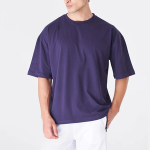 T-shirt pour homme en coton 100% de haute qualité, col rond, coupe classique, style streetwear, écologique, vente en gros - Product Image 3
