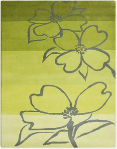 Tapis en laine tufté à la main vert et noir, de haute qualité, motif moderne, fait main, écologique, pour salon, chambre d'enfants, hôtels, bureau - Product Image 2