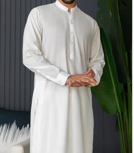 Servicios OEM Más Vendidos, Traje Salwar Kameez de 2 Piezas de Color Blanco de Buena Calidad Personalizado, Vestido Islámico Transpirable para Hombres para Fiestas y Bodas - Product Image 2