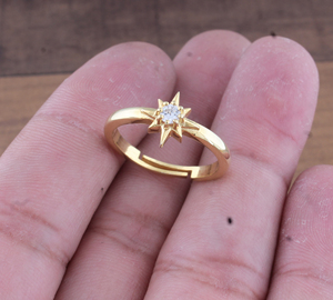 Luxury Gold Plated 925 Sterling Silver Cubic Zirconia <b>Ring</b> AAAA <b>CZ</b> Diamond Engagement Wedding Band Women Jewelry Wholesale - Product Image 2