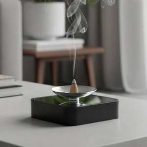 Quemador de Incienso Cuadrado de Madera con Recipiente de Metal, Porta Incienso Árabe con Fragancia de Oud, Decoración Moderna para Mesa, Hogar, Ramadán - Product Image 6