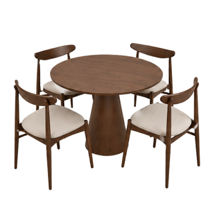 ARTERRA Ensemble de table et de chaises de salle à manger en teck moderne de luxe, écologique et durable pour la maison, les restaurants et les hôtels - Product Image 1