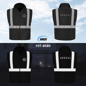 เสื้อกันหนาวสะท้อนแสงแบบมีโลโก้สั่งทำได้ ดีไซน์โดดเด่น ผลิตจำนวนน้อยได้ มาตรฐาน ANSI Class 1 กันน้ำ น้ำหนักเบา สีพื้น - Product Image 4