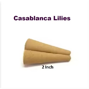 Conos de Incienso de la Mejor Marca, Suministro al por Mayor de Conos de Incienso Naturales de Madera de Lirios de Casablanca en Color Blanco - Product Image 1