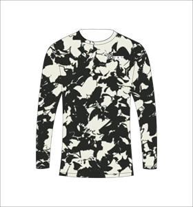 เสื้อตกปลาแห้งเร็วลายพรางสีดำเทาแขนยาวแบบซับลิเมชั่น - Product Image 2