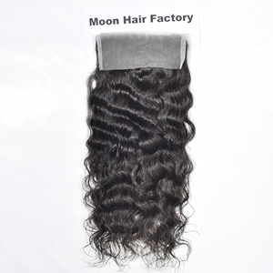 Cierre de Cabello Humano Rizado Brasileño, 100% Cabello Humano Virgen, Cierre de Encaje, Color Negro Natural, Cierre Rizado Profundo, Encaje Suizo - Product Image 5