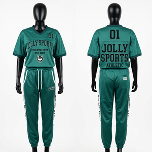 Premium 160 GSM Polyester <b>Mesh</b> Women Tracksuit <b>Set</b> Breathable Beige Black Contrast Custom Print Logo Women's <b>Sets</b> - Product Image 5