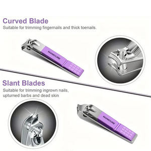 Kit de soins des ongles personnalisable pour hommes et femmes, comprenant des coupe-ongles pour les doigts et les orteils, un lime à ongles et un étui en cuir - Product Image 5