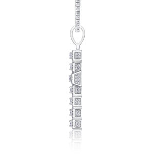 Colgante de Diamante con Corte Princesa Geométrico, Chapado en Rodio, Aleación, Joyería Clásica Unisex, Regalo - Product Image 2