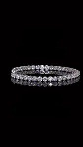 Lab Grown Diamond Tennis <b>Bracelet</b> for Women | Luxury IGI Certified Gold Plated 18K | Brilliant Cut White Diamonds | Elegant - Product Image 1