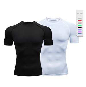 Slim Fit Quick Dry Sporty Knitted <b>T</b>-<b>Shirt</b> 100% <b>Polyester</b> Solid Color Mens Vintage 100% Cotton Knitted - Product Image 6