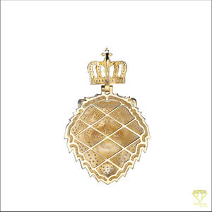 จี้รูปสิงโตมงกุฎประดับเพชรโมอิสซาไนต์ VVS เงินแท้ 925 สไตล์ฮิปฮอป - Product Image 2