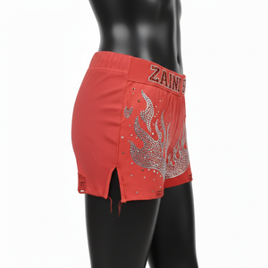 Women Premium Cotton Spandex Booty <b>Shorts</b> Rhinestone Side Panel Stretch Fit Custom Logo <b>Shorts</b> women's <b>shorts</b> - Product Image 3