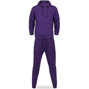 Conjunto Deportivo de Sudadera con Capucha y Pantalones de Chándal de Algodón Grueso Personalizado al por Mayor para Hombre, Tallas Grandes, Unisex, con Apliques Bordados, Ecológico - Product Image 2