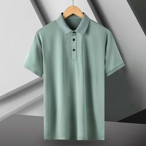 Chemise d'été décontractée pour homme en coton tricoté jacquard gaufré, séchage rapide, fraîche, personnalisée, à manches courtes et imprimée - Product Image 6