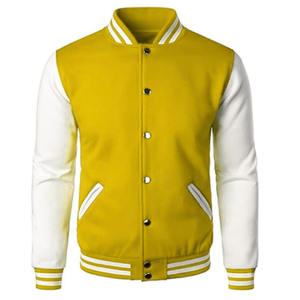Men Varsity <b>Jacket</b> Long Sleeve Breathable Eco-Friendly Thick Fleece Stand Collar Custom Logo Front Printing varsity <b>jacket</b> - Product Image 5