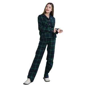 Nuevo Diseño de Logotipo Personalizado, Ropa de Dormir para Mujer, Conjunto de Dos Piezas Cómodo, Manga Larga, Pijama de Algodón y Poliéster de la Mejor Calidad para Mujer - Product Image 1