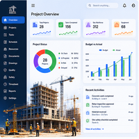 ERP Avanzado para la Construcción, Gestión de Proyectos, Seguimiento del Personal, Integración de Pagos Seguros, Linux, Mac, Stock, Internet