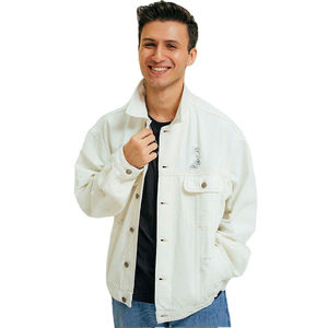 Chaqueta Vaquera Personalizada de Invierno para Hombre, Estilo Casual Urbano, con Bolsillos Desgastados y Detalles Rotos, Transpirable, de Algodón Ecológico, Ideal para Ciclismo - Product Image 1
