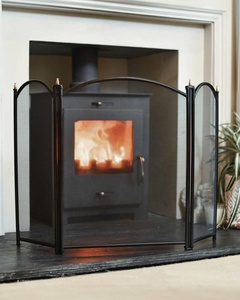 Protector de Chimenea Metálico con Pantalla de Arco, Plegable de Tres Paneles, Malla Fina, Resistente al Calor, Protector de Hogar Independiente - Product Image 1
