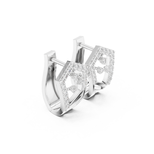 Pendientes de Aro Redondos de Plata de Ley 925 con Triple Banda de Circonitas, Estilo Bali, Lujo Contemporáneo para Mujer - Product Image 4
