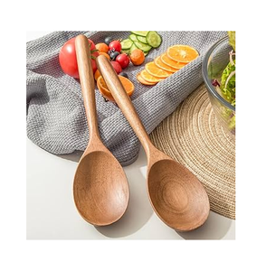 Juego de cucharas y espátulas de madera para cocinar, juego de cucharas para servir, artesanías, diseño moderno, cuchara de madera para servir, mejor precio - Product Image 1