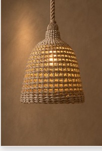 Lámpara Colgante de Ratán Tejido Natural Moderno KOTTRAVAI, Forma de Campana, Iluminación Ambiental Cálida para Cafetería, Restaurante, Sala de Estar - Product Image 5