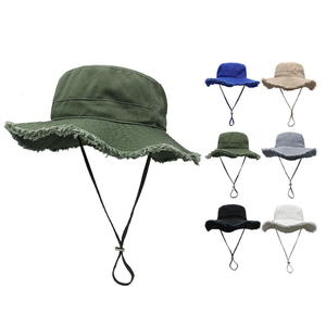 Sombrero de Pescador Ajustable de Algodón con Serigrafía Personalizada, Gorra Casual Unisex para Verano, Protección Solar, Venta al Por Mayor OEM - Product Image 4