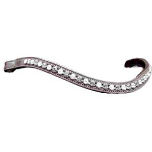 Bandes de sourcils équestres durables avec grand accessoire d'entraînement de cheval élégant en cuir de cristal - Product Image 1