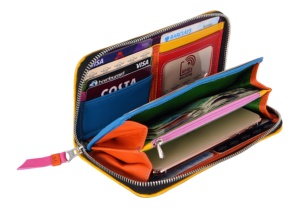 Pochette en cuir Nappa véritable imprimée sur mesure, motif floral, marque privée, fournisseur OEM/ODM en gros, accessoire de mode - Product Image 4