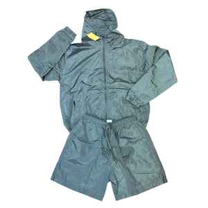 Unisex Blue Hooded Waterproof Tracksuit Full Length Zipper Closure Casual Solid Color Lightweight Polyester Adult Spring Wear - Product Image 5
