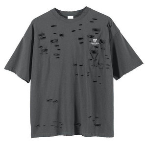 เสื้อยืดคอกลมแขนสั้นแฟชั่นผู้ชาย ผ้าฝ้าย 100% ระบายอากาศได้ดี นุ่มสบาย สั่งทำได้ ทรงโอเวอร์ไซส์ เป็นมิตรกับสิ่งแวดล้อม ผลิตจากโรงงาน - Product Image 1