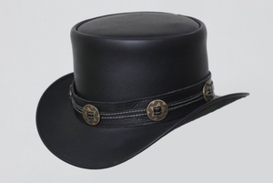 Chapeau de cowboy classique en cuir unisexe, style ranch, rodéo, équestre, pour l'extérieur, mode estivale, à large bord, fait main, qualité durable - Product Image 2