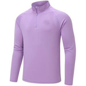 Camisetas al por mayor para hombre, con cierre de cremallera, de algodón y poliéster, diseño de logotipo personalizado, precio directo de fábrica, calidad garantizada. - Product Image 2