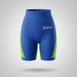 กางเกงขาสั้นออกกำลังกายโยคะสำหรับผู้หญิง ยกกระชับสะโพก ฟิตเนส ไบค์เกอร์ เอวสูง สตรีทแวร์ แห้งเร็ว ระบายอากาศได้ดี ผ้าไนลอน/คอตตอน - Product Image 1