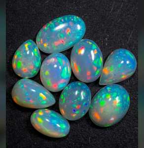 Ópalo Etíope Natural Cabujón, Gema Certificada por Terceros, Multicolor, Corte Brillante Redondo, Suelta para Joyería - Product Image 3